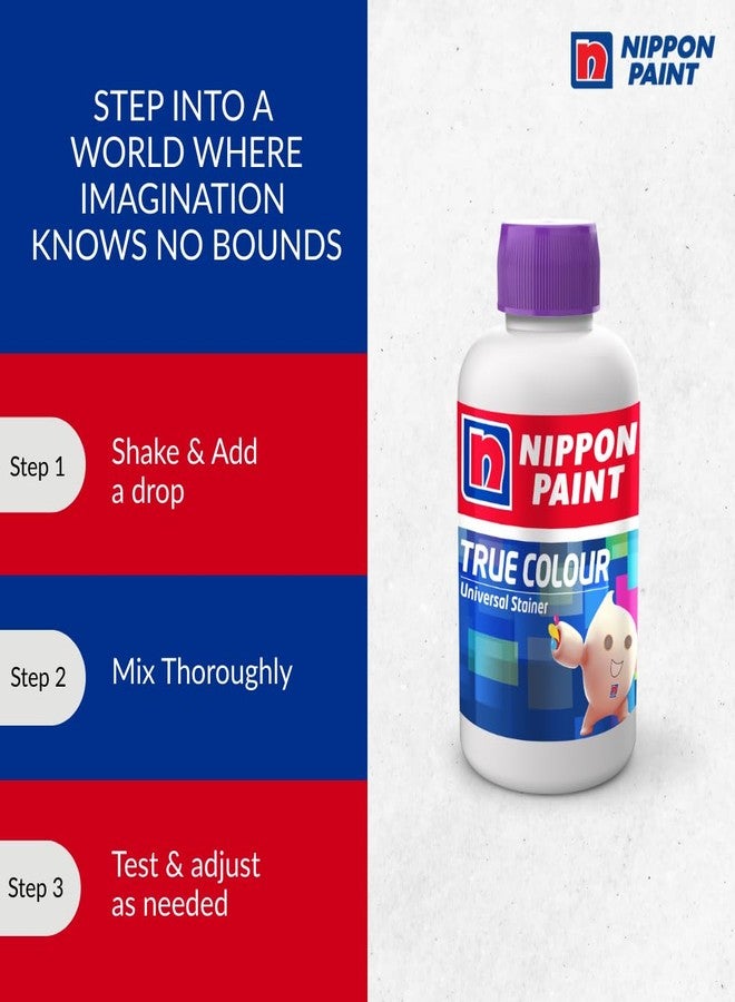 Nippon Paint صبغة نيبون بينت ترو كلر العالمية (بنفسجي سريع، 100 مل) - صبغة عالية التركيز قابلة للذوبان في الماء، غير سامة، لا تتلاشى - مناسبة للمستحلبات البلاستيكية، والمينا، والدهانات، والدهانات الزيتية - للاستخدام المنزلي - Image 3